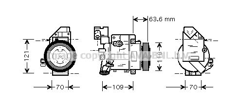 AVA QUALITY COOLING Компрессор, кондиционер MSAK075